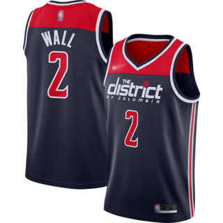 Wizards #2 John Wall Navy Blue Basketball Swingman Statement Edition 2019 2020 Jersey