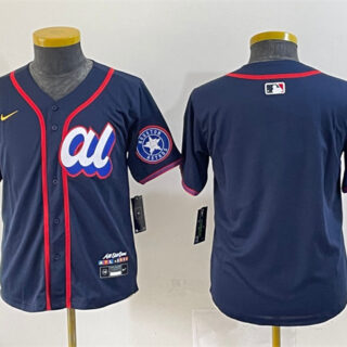 Women's American League Houston Astros Blank Navy 2025 All-Star Edition Limited Stitched Baseball Jersey(Run Small)