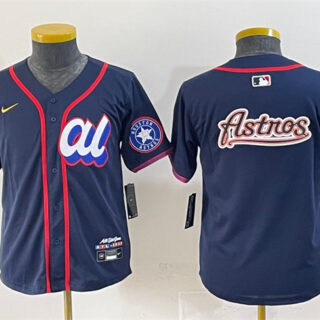 Women's American League Houston Astros Team Big Logo Navy 2025 All-Star Edition Limited Stitched Baseball Jersey(Run Small)