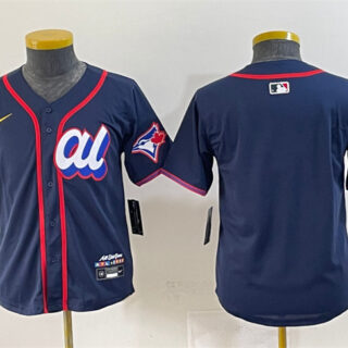 Women's American League Toronto Blue Jays Blank Navy 2025 All-Star Edition Limited Stitched Baseball Jersey(Run Small)