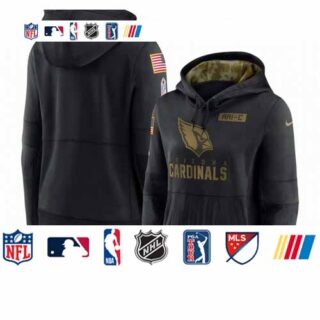 Women's Arizona Cardinals Nike 2020 Salute to Service Performance Pullover Hoodie Black