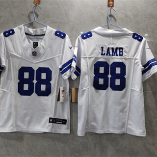 Women's Dallas Cowboys #88 CeeDee Lamb White 2023 F.U.S.E. Limited Stitched Jersey(Run Small)