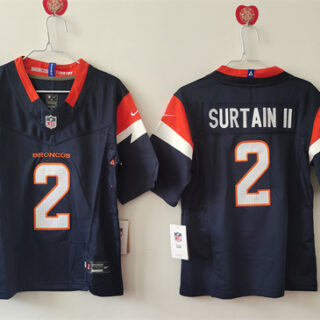 Women's Denver Broncos #2 Pat Surtain II Navy 2024 F.U.S.E Alternate Stitched Jersey(Run Small)