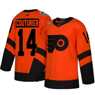 Women's Flyers #14 Sean Couturier Orange Authentic 2019 Stadium Series Women's Stitched Hockey Jersey