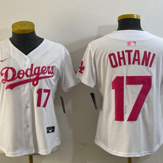 Women's Los Angeles Dodgers #17 Miguel Vargas White Cool Base Stitched Baseball Jerseys