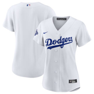 Women's Los Angeles Dodgers Blank White 2025 World Series Champions Home Cool Base Stitched Baseball Jersey(Run Small)