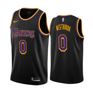 Women's Los Angeles Lakers #0 Russell Westbrook Women's Black NBA Swingman 2020-21 Earned Edition Jersey