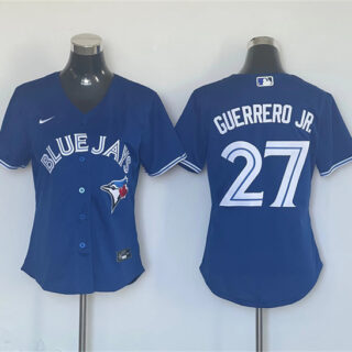 Youth Toronto Blue Jays #27 Vladimir Guerrero Jr. Blue Cool Base Stitched Baseball Jersey(Run Small)