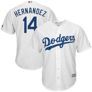 Women Los Angeles Dodgers #14 Enrique Hernandez White Stitched MLB Jersey