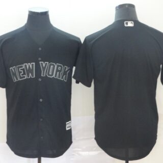 Yankees Blank Black 2019 Players' Weekend Player Jersey