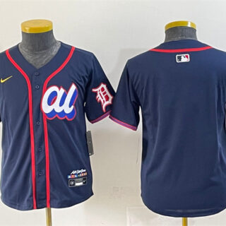 Youth American League Detroit Tigers Blank Navy 2025 All-Star Edition Limited Stitched Baseball Jersey