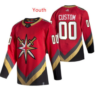 Youth Custom Vegas Golden Knights Retro Jersey Red