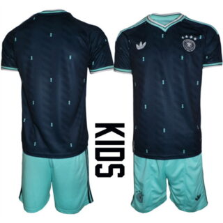 Youth Germany Blank Navy 2026 Away Soccer Jersey Suit