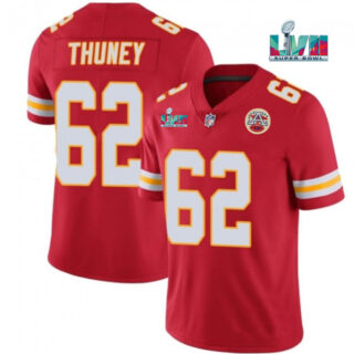 Youth Kansas City Chiefs #62 Joe Thuney Red Super Bowl LVII Patch Vapor Untouchable Limited Stitched Jersey