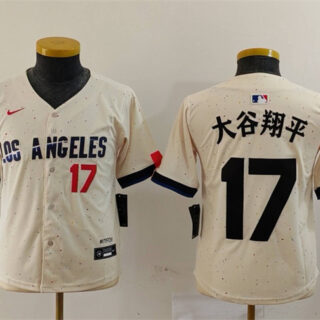 Youth Los Angeles Dodgers #17 ?????ƽ Cream With Patch Stitched Baseball Jersey