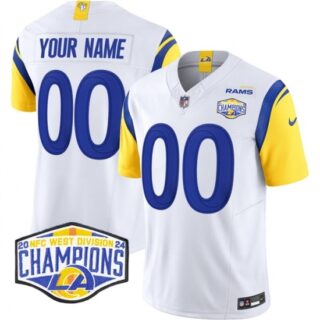 Youth Los Angeles Rams Active Player Custom White 2024 NFC West Champions F.U.S.E. Vapor Untouchable Stitched Football Jersey