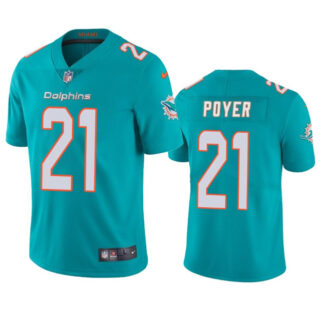 Youth Miami Dolphins #21 Jordan Poyer Aqua Vapor Limited Stitched Football Jersey