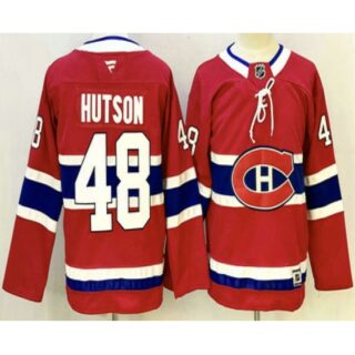 Youth Montreal Canadiens #48 Lane Hutson Red Authentic Jersey