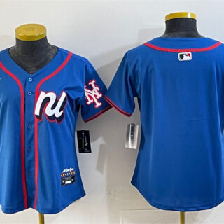 Youth National League New York Mets Blank Blue 2025 All-Star Edition Limited Stitched Baseball Jersey