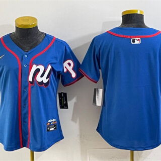 Youth National League Philadelphia Phillies Blank Blue 2025 All-Star Edition Limited Stitched Baseball Jersey