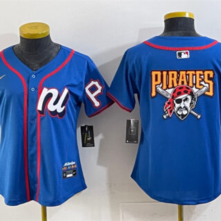 Youth National League Pittsburgh Pirates Team Big Logo Blue 2025 All-Star Edition Limited Stitched Baseball Jersey