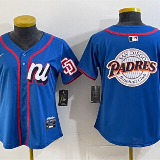 Youth National League San Diego Padres Team Big Logo Blue 2025 All-Star Edition Limited Stitched Baseball Jersey