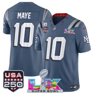 Star C Patch And Super Bowl LX Patch & USA 250' Patch Rivalries Vapor Limited Stitched Football Jersey