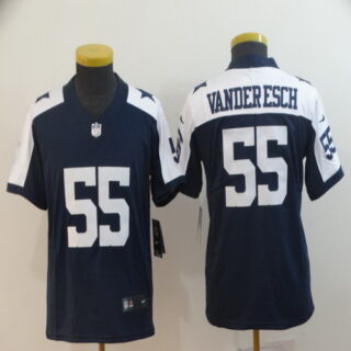 Youth Nike Cowboys 55 Leighton Vander Esch Navy Alternate Youth Vapor Untouchable Limited Jersey
