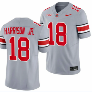 Youth Ohio State Buckeyes #18 Marvin Harrison JR. Gray 2023 F.U.S.E. Limited Stitched Jersey