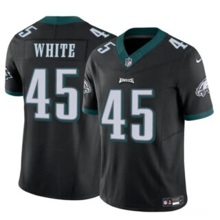 Youth Philadelphia Eagles #45 Devin White Black 2023 F.U.S.E Vapor Untouchable Limited Stitched Football Jersey