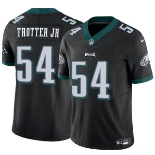 Youth Philadelphia Eagles #54 Jeremiah Trotter Jr Black 2024 Draft F.U.S.E Vapor Untouchable Limited Stitched Football Jersey