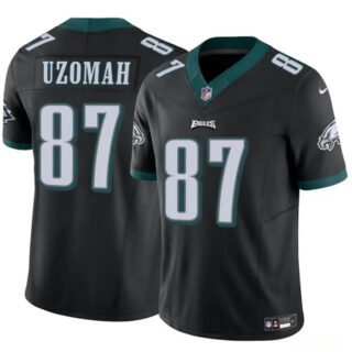 Youth Philadelphia Eagles #87 C.J. Uzomah Black 2023 F.U.S.E Vapor Untouchable Limited Stitched Football Jersey
