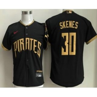 Youth Pittsburgh Pirates #30 Paul Skenes Black 2026 City Connect Stadium Jersey
