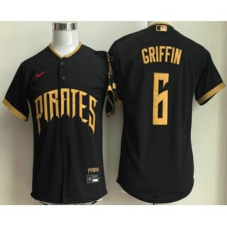 Youth Pittsburgh Pirates #6 Konnor Griffin Black 2026 City Connect Stadium Jersey