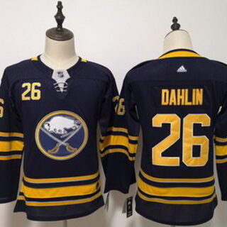 Youth Sabres 26 Rasmus Dahlin Navy Youth Adidas Jersey