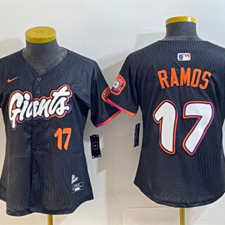 Youth San Francisco Giants #17 Heliot Ramos Anthracite 2025 City Connect Limited Stitched Baseball Jersey