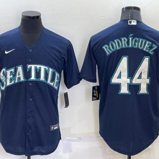 Youth Seattle Mariners #44 Julio Rodriguez Navy Blue Stitched MLB Cool Base Nike Jersey
