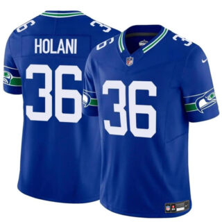Youth Seattle Seahawks #36 George Holani Royal 2024 F.U.S.E Throwback Vapor Limited Stitched Football Jersey