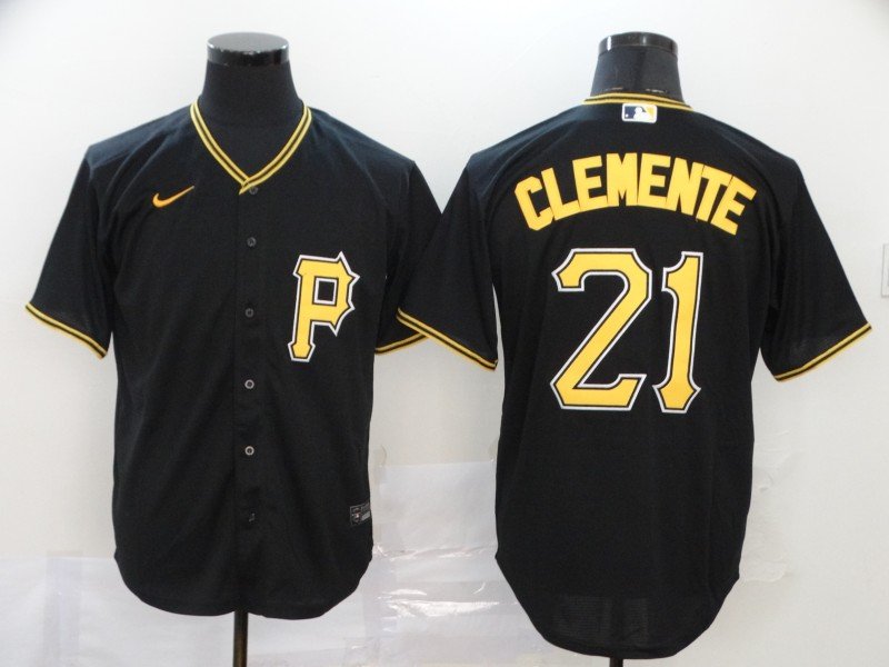 Youth Pittsburgh Pirates #21 Roberto Clemente Black Cool Baseball Stitched Jersey