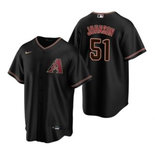 Men's Randy Johnson Arizona Diamondbacks Cool Base Jersey Black