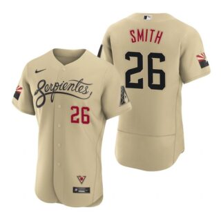 Men's Arizona Diamondbacks #26 Pavin Smith Serpientes City Connect Jersey Gold - Stitched