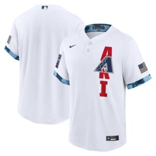 Men's - Cool Base Arizona Diamondbacks 2021 MLB All-Star White Jersey Worn In-Game - Stitched