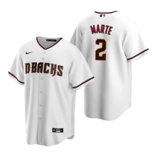 Men's Starling Marte Arizona Diamondbacks Cool Base Jersey White