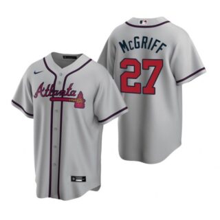 Men's Fred Mcgriff Atlanta Braves Cool Base Jersey Gray
