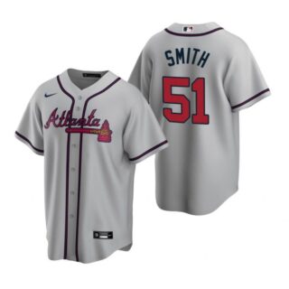 Men's Will Smith Atlanta Braves Cool Base Jersey Gray