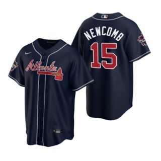 Men's Sean Newcomb Atlanta Braves Cool Base All Star Jersey Navy