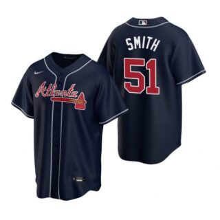 Men's Will Smith Atlanta Braves Cool Base Jersey Navy