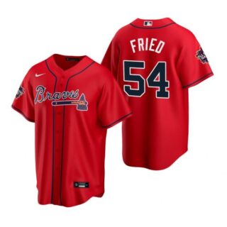 Men's Max Fried Atlanta Braves Cool Base All Star Jersey Red