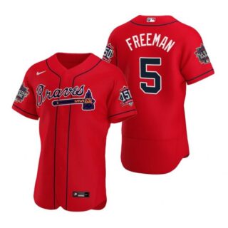 Men's Freddie Freeman Atlanta Braves Flex Base All Star Jersey Red