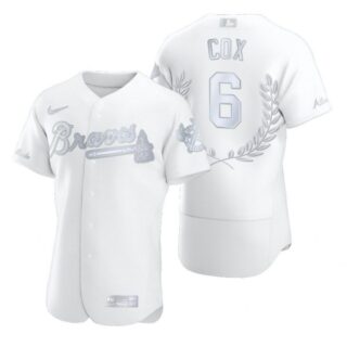 Men's Bobby Cox Atlanta Braves Flex Base Jersey White Award